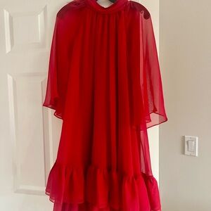 New Alice + Olivia Vibrant Red Dress. Fully lined.
